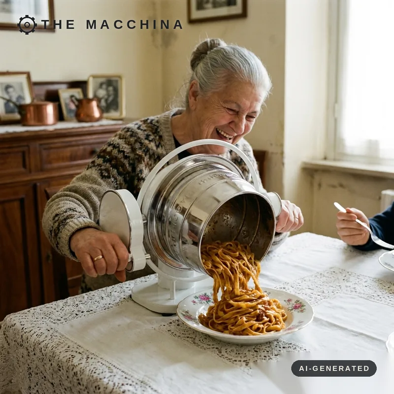 L'accessoire de table dont votre grand-mère a toujours rêvé. Scène générée par IA.